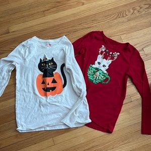 Girls long sleeve Halloween and Christmas shirts- from target and children’s